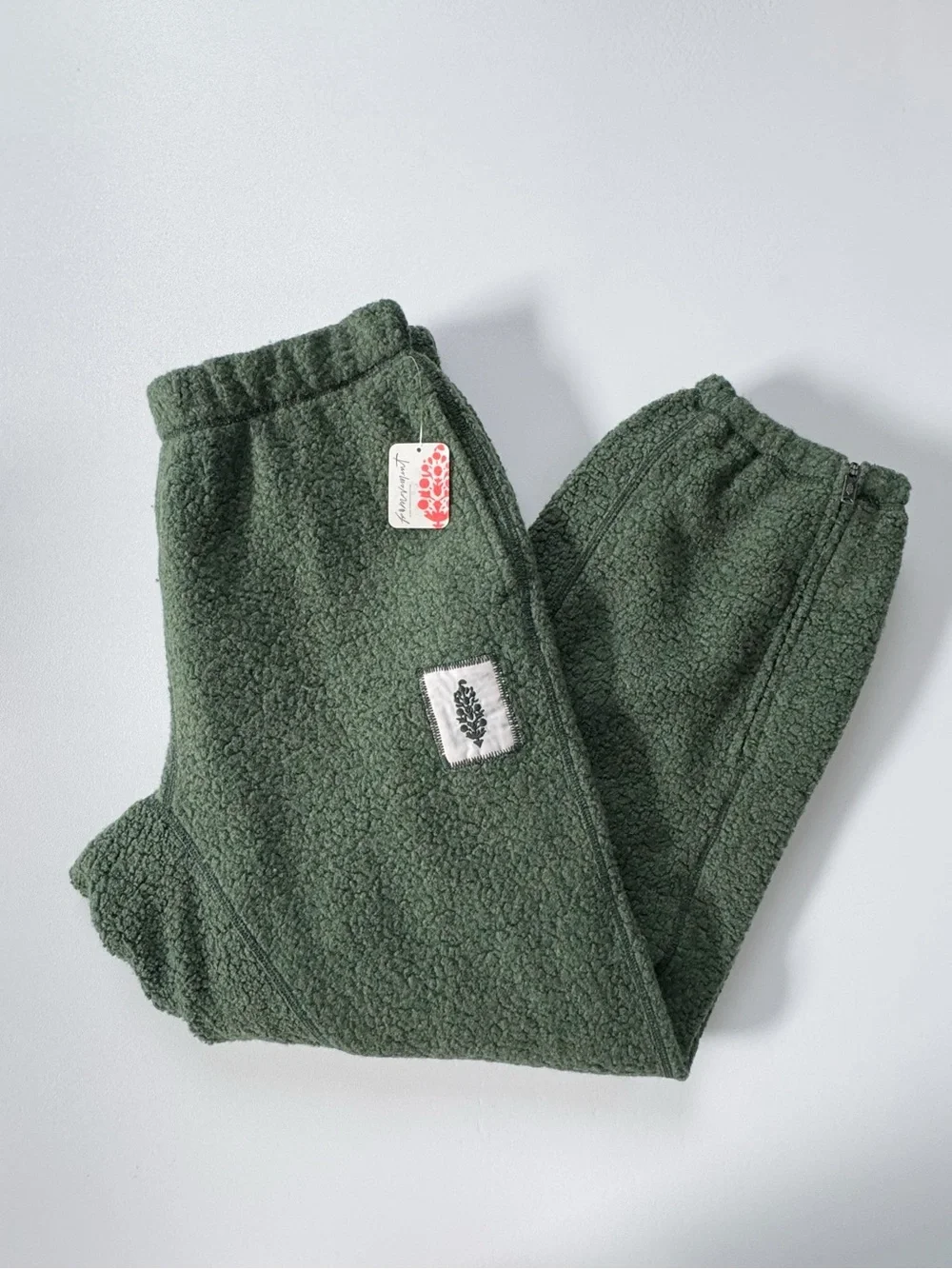 Free People Highlands Oversized Hoodie Tunic with Wool Joggers in Olive | NWT